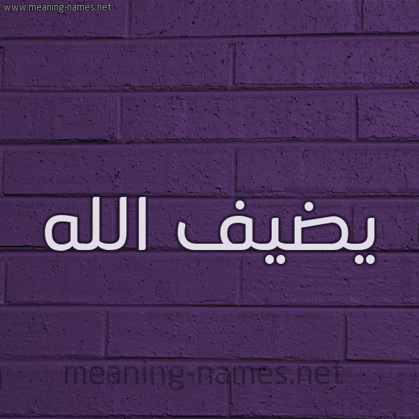 شكل 12 الإسم على الحائط الجداري صورة اسم يضيف الله Daif
